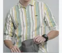 Brand: The Indian Garage Co The Indian Garage Co Men Regular Fit Striped Full Sleeves Cutaway Collar Casual Shirt