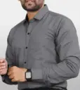 Plain shirt with fancy look|| Grey colour|| High quality|| Full guarantee||