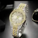 New fashion rhinestone men watch || Luxury look|| Quartz watch with shiny dial ||