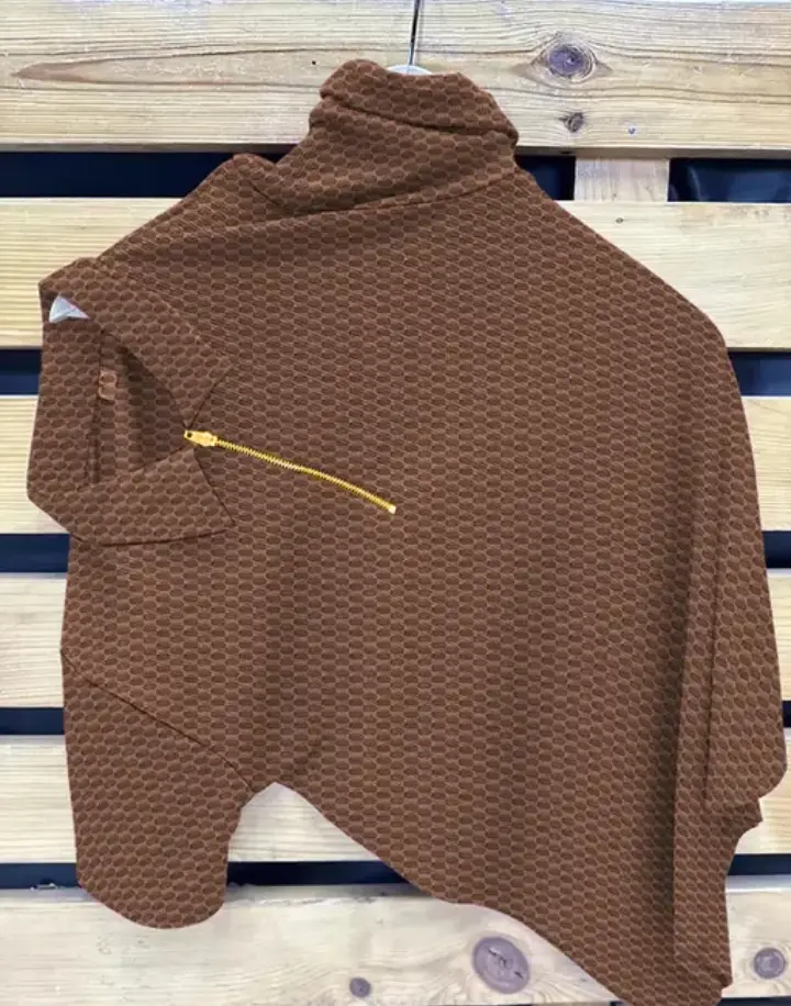New stylish zip t shirt for men with bright brown colour
