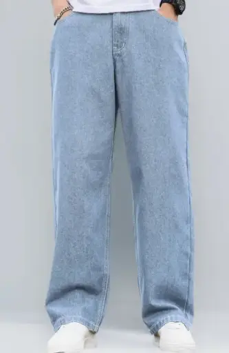 KOTTY Men's Loose-Fit Stretch Denim Jeans in Light Colors for All Seasons.