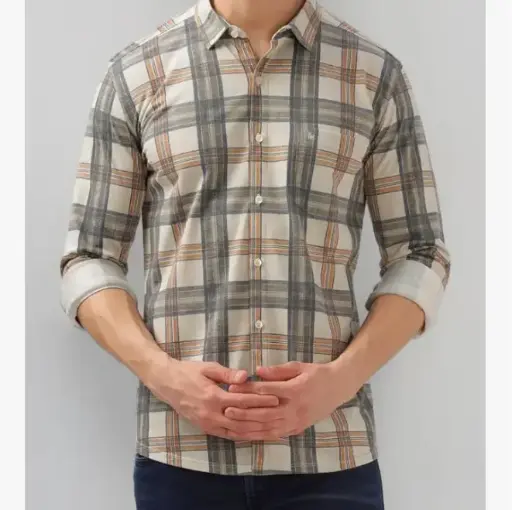 BULLMER Trendy Regular Fit Striped Causal Full Sleeve Shirt for Men